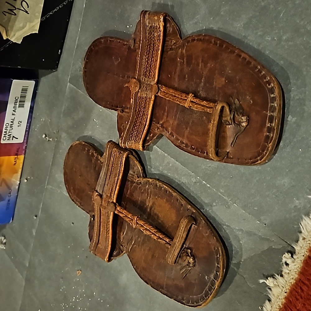 Hippy leather sandals boutique at original woodstock